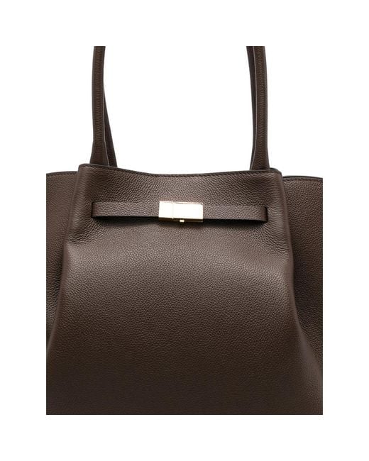 DeMellier London Brown New York Buckle Leather Tote Bag