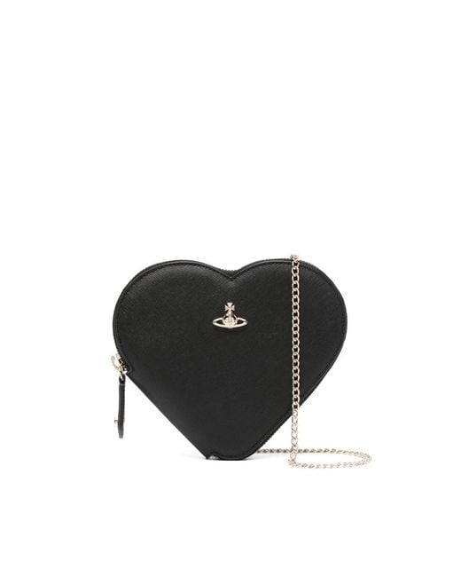 Vivienne Westwood Black Heart Cross Body Bag