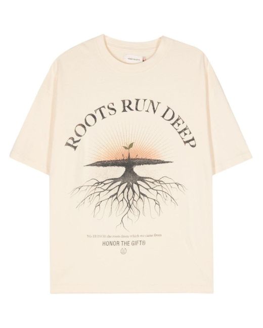 Honor The Gift Natural Roots Run Deep Cotton T-Shirt for men