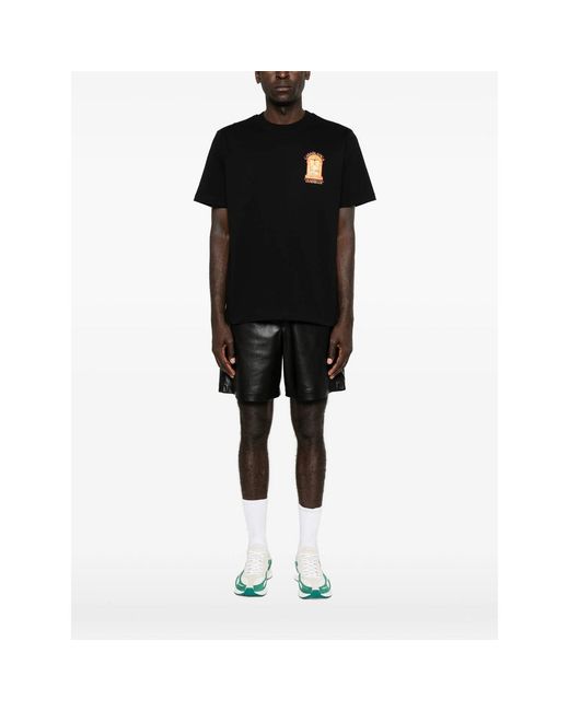 Casablanca Black Hermons Mirage Arch Graphic-Print T-Shirt for men