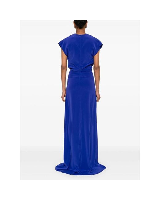 Stephane Rolland Blue Crepe Gown