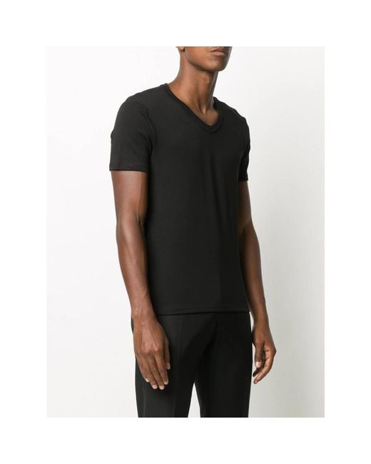 Tom Ford Black Cotton T-Shirt for men