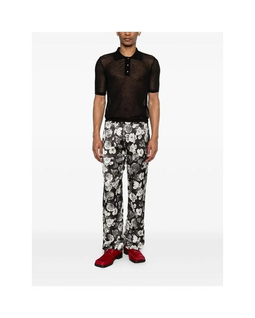 Ernest W. Baker Black Buttoned Polo Shirt for men