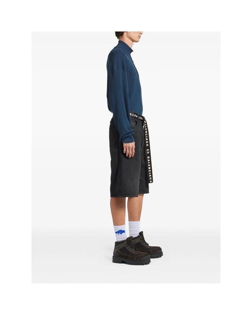 Balenciaga Blue Shorts for men