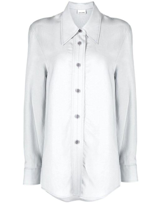 Low Classic White Long-Sleeve Buttoned Shirt