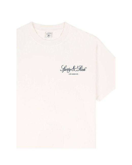 Sporty & Rich White T-Shirt for men
