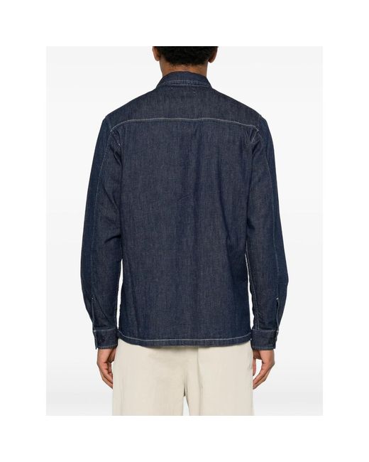 Samsøe & Samsøe Blue Patch-Pocket Shirt for men