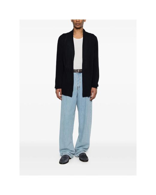 Roberto Collina Black Open-Front Cardigan for men
