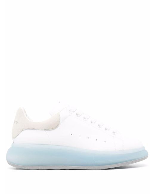 Alexander McQueen Oversized Low-top Sneakers White/frost Blue for men