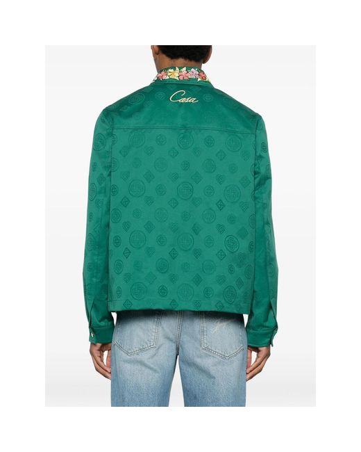 Casablanca Green Casa Embroidery Overshirt for men