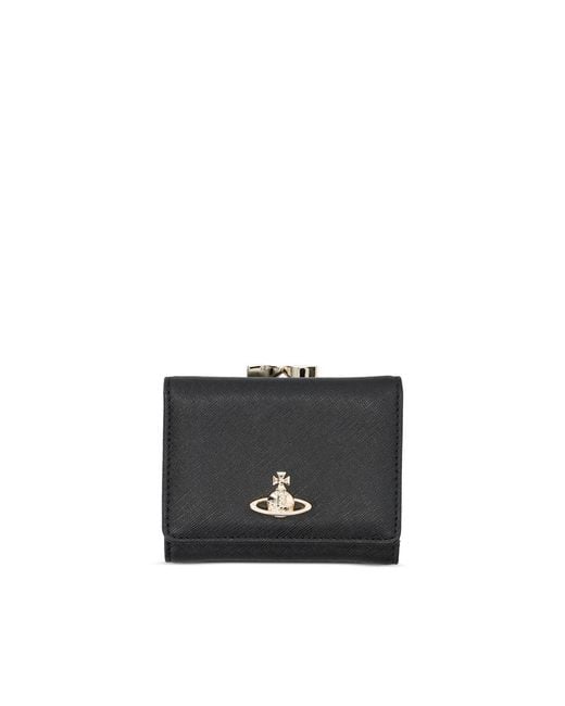 Vivienne Westwood Black Small Frame Wallet
