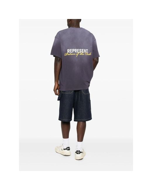 Represent Blue T-Shirts And Vests for men