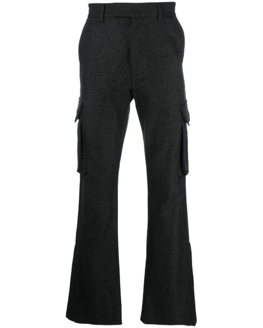 Amiri Black Tactical Cargo Flared Trousers for men