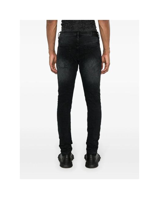 Purple Brand Black Mid-Rise Skinny Jeans for men