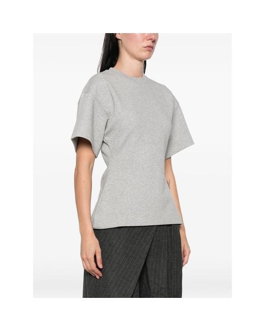 LA PISCINE Gray Fitted Short-Sleeve T-Shirt