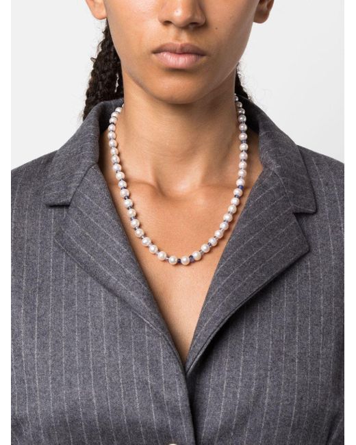 Hatton Labs White Pearl Beaded Chain Necklace