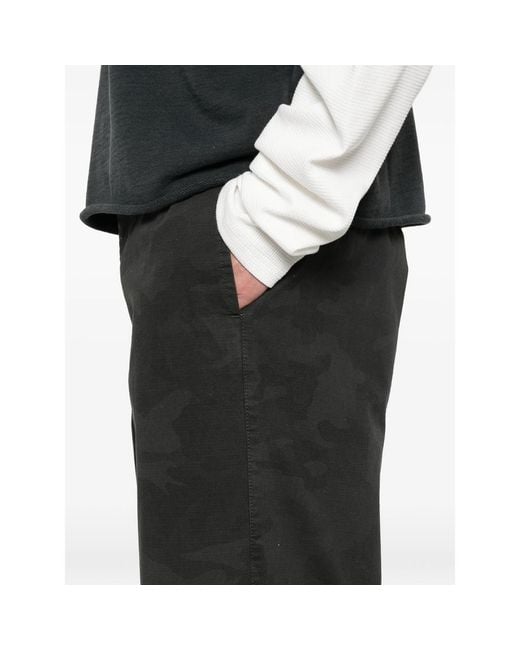 Stay Human On Earth Black Camouflage-Pattern Trousers for men