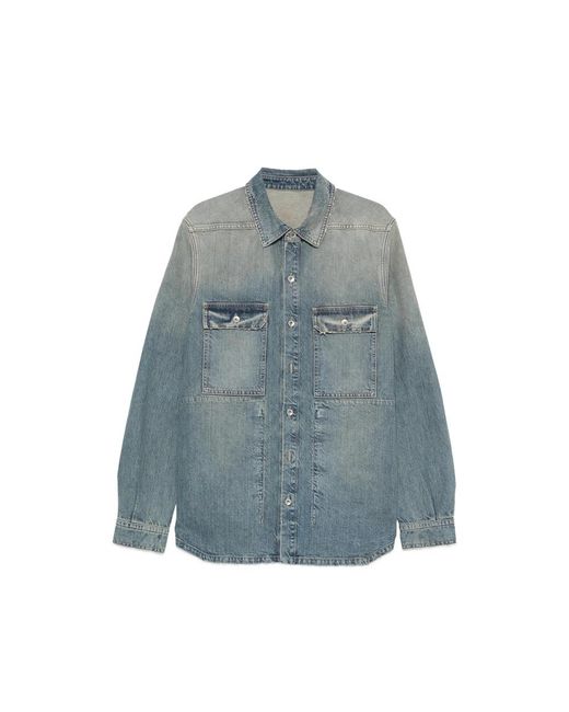 Rick Owens Blue Drkshdw Jackets for men