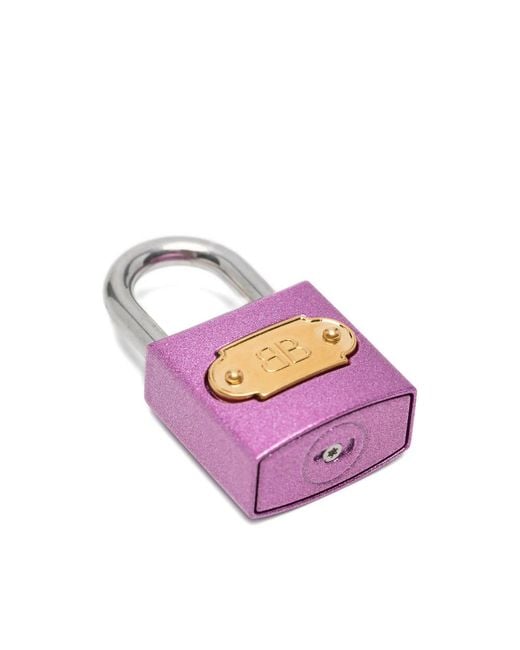 Balenciaga Pink Logo Charm Keyring