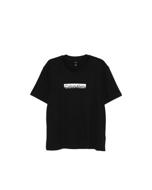 Calvin Klein Black Logo-Print T-Shirt for men