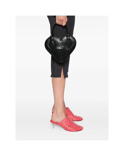 Vivienne Westwood Black Josephine Heart Shoulder Bag