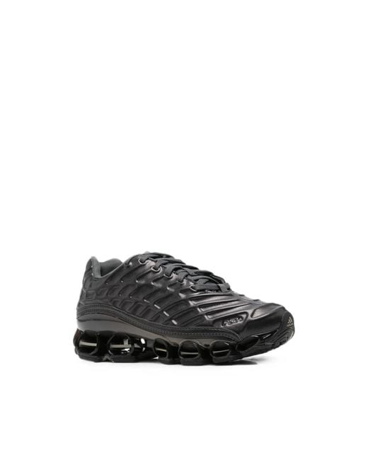 Adidas Black Embossed-Panel Sneakers for men