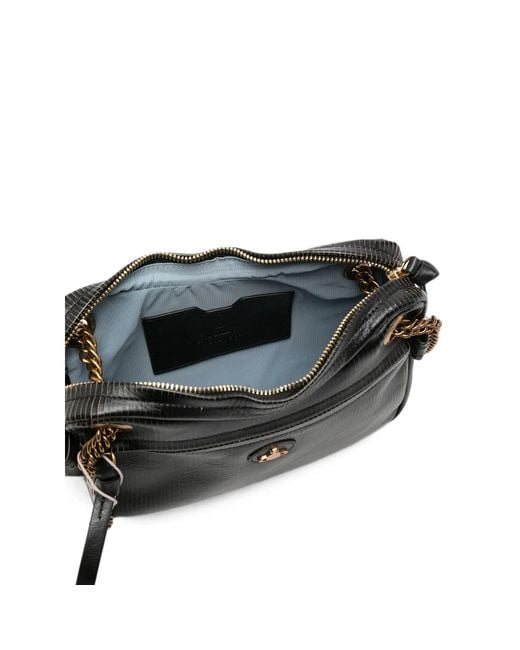 Vivienne Westwood Black Medium Dolce Orb-Plaque Chain-Strap Tote Bag