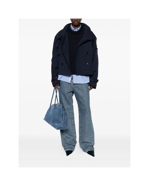 Gestuz Blue Double-Breasted Jacket