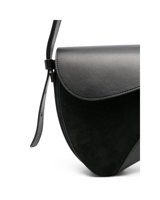 Neous Black Leather Shoulder Bag