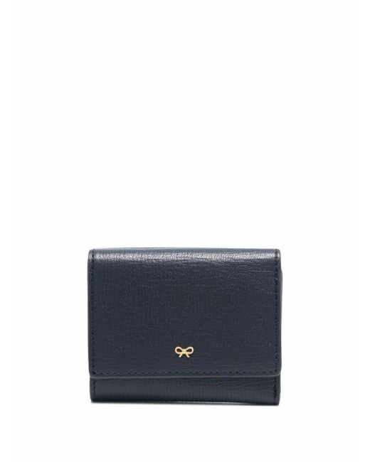Anya Hindmarch Blue Face-Motif Faux-Leather Wallet