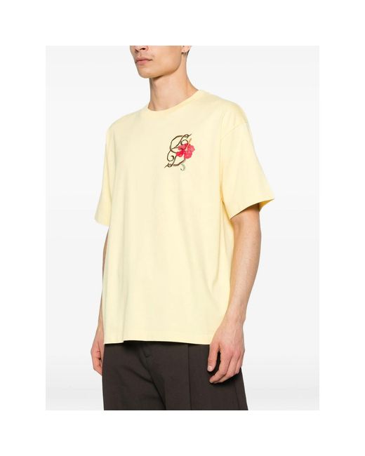 Drole de Monsieur Natural D Hibiscus Brodée T-Shirt for men