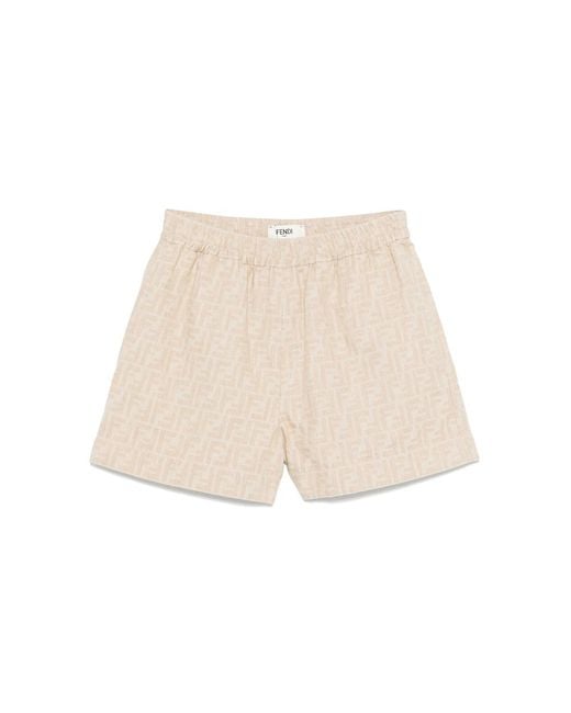 Fendi Natural Neutrals Shorts