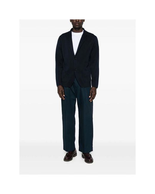 Lardini Black Flower-Detail Pocketed Cardigan for men