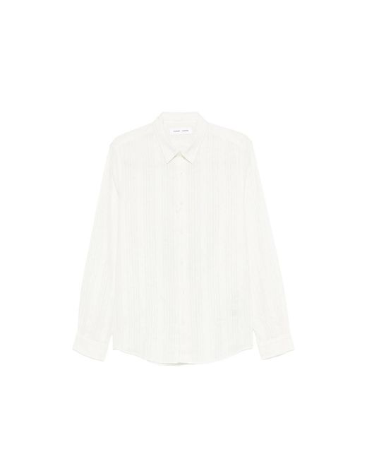 Samsøe & Samsøe White Saryan X Striped Shirt for men