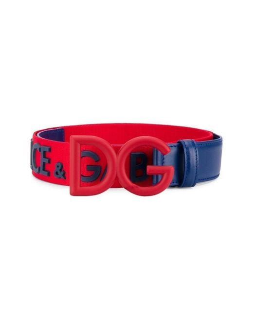 Dolce & Gabbana Red Dg Bicolour Belt for men