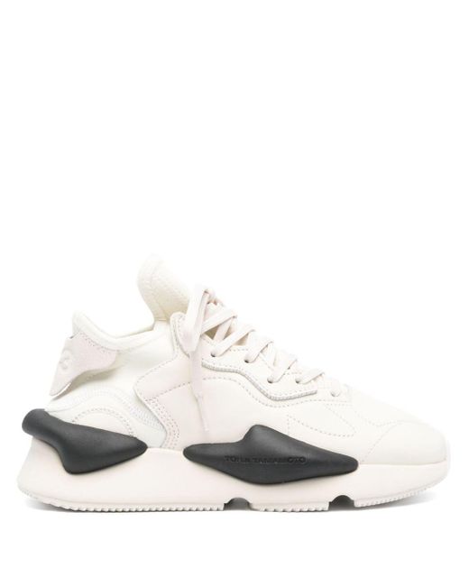 Y-3 White Kaiwa Two-Tone Sneakers