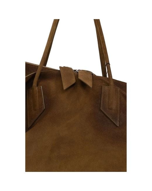 The Attico Brown Large La Passeggiata Tote Bag
