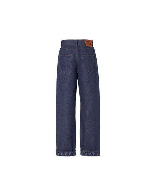 Fendi Blue Wide Jeans