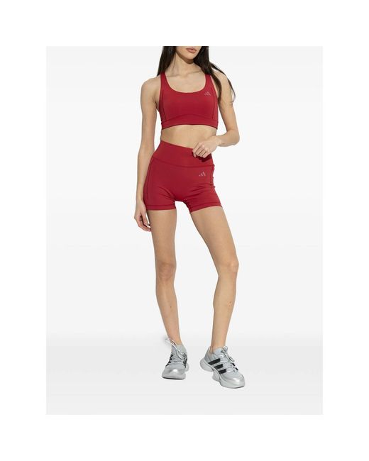 Adidas X Entire Studios Red X Entire Studios Optime Logo-Detail Sports Bra
