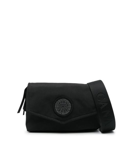 Canada Goose Black Logo-Patch Belt Bag for men