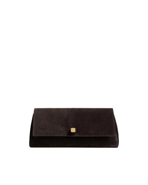 Khaite Black Clutch Bag Suede