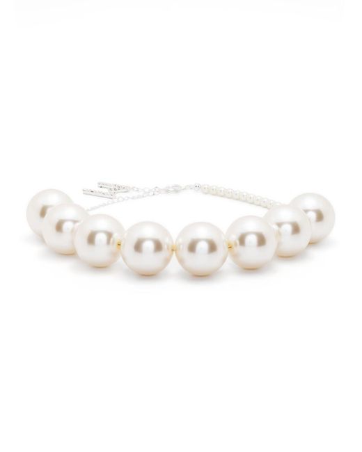 Magda Butrym White Maxi-Pearl Necklace