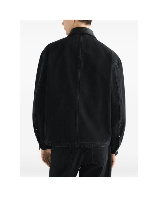 Lemaire Black Workwear Overshirt for men