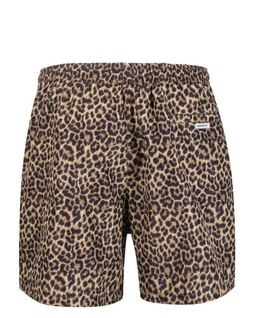 MATINEÉ Gray Leopard-Print Swim Shorts for men