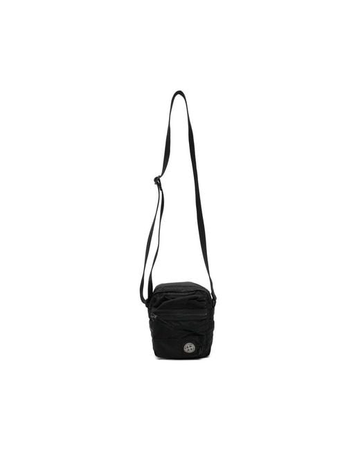 Stone Island Black Messenger Bags for men