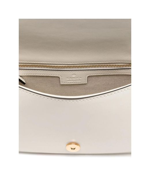Gucci White Medium Blondie Leather Cross Body Bag