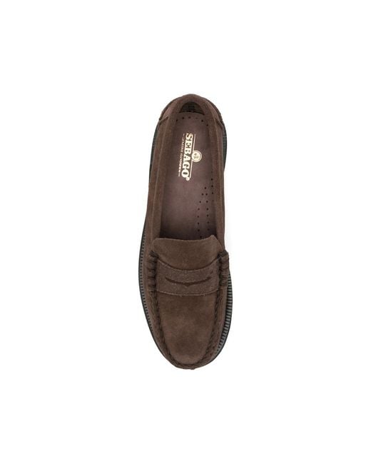 Sebago Brown Braided Penny Loafers