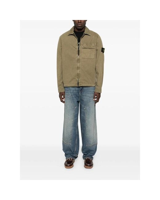 Stone Island Green Shirts for men