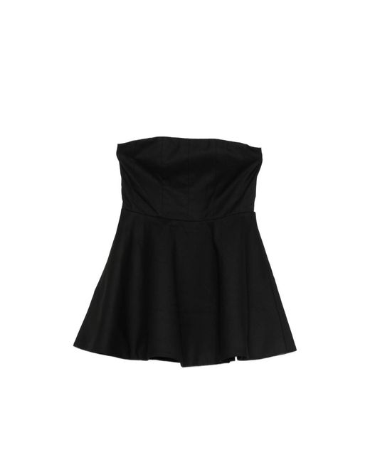 Gestuz Black Strapless Fit Flare Top