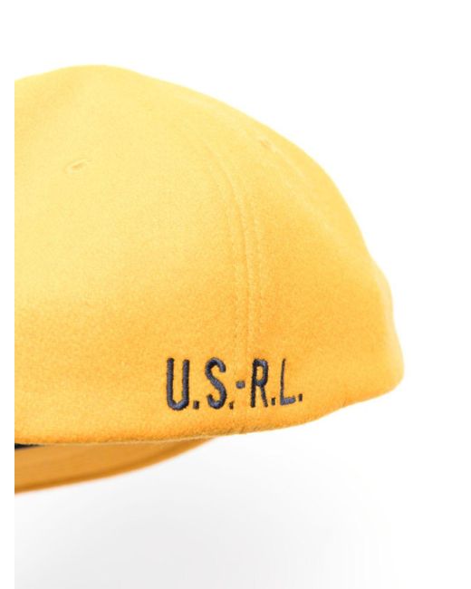 Polo Ralph Lauren Yellow Logo-Patch Brushed Baseball Cap for men